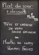 Menu Le Tire Bouchon - Un exemple de menu du jour