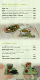 Menu Vert délice - Les sandwiches et desserts