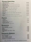 Carte et menu de Pizzeria La Maïoun à La Gaude — Les pizzas suite, salades, panini...