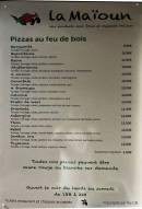 Carte et menu de Pizzeria La Maïoun à La Gaude — Les pizzas