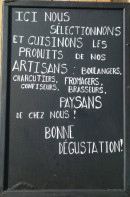 Carte et menu de Gîte d'étape de Bousieyas à Saint Dalmas le Selvage — L'ardoise
