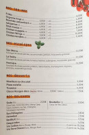 Menu La Voûte - Les tex mex, escalopes, desserts et boissons