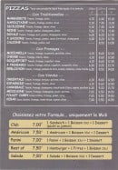 Menu Au Coin Gourmand - Pizzas