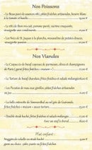 Menu Evasion - Le midi: poissons et viandes