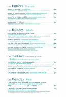 Menu L’Endroit - Les entrées, salades, ...