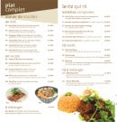 Menu Panasia - Plats