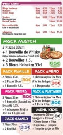 Menu Saint Laurent Pizza - Tex mex et pack