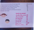 Menu Restaurant Le Christiana - La carte midi