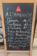 Menu L'aragonite - L'ardoise