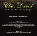 Menu Chez David - Menus