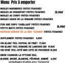 Carte et menu de La Moule Rit ... à Cagnes sur Mer — Menu prix à emporter