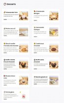 Menu Phood - Les desserts