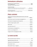 Menu Socc'Appétit - les plats,...