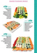 Menu Sushi Délice - Les plateaux