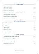 Carte et menu de Villa Foggia à Cagnes sur Mer — Les huîtres, coquillages et crustacés
