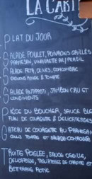 Menu Pontal Et Fils - Exemple de menu