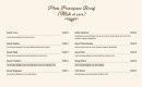 Menu Taj Mahal - Les plats principaux bœuf midi et soir