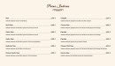 Menu Taj Mahal - Pains indiens