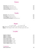 Menu L'inattendu - Les poissons, viandes, ...