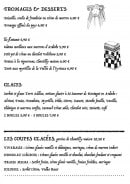 Menu Auberge de Crussol - Fromages, desserts, glaces,...