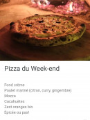 Menu Mia pizza - Un exemple de pizza du week end