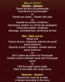 Menu Le pont des mazes - Menu à 25€