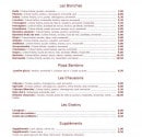 Menu La pizza Dubarry - Les pizzas blanches, la pizza bambino, les pizzas chaussons....