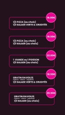 Carte et menu de Chez Popeye à Vogue — Formules enfant