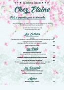 Carte et menu de Le bistrot de Sablières: Chez Elaine à Sablieres — Exemple de menu
