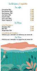 Menu Chez gousse d'ail - Les boissons