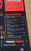 Carte et menu de La table à carreaux à Saint Sauveur de Cruzieres — Les galettes