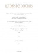Menu Le Vivarais - Le temps des douceurs