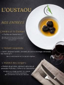 Carte et menu de L'Oustaou à Saint Marcel d'Ardeche — Les entrées