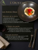 Carte et menu de L'Oustaou à Saint Marcel d'Ardeche — entre-deux