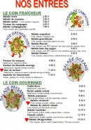 Menu La Guinguette du Moulin - Les entrées