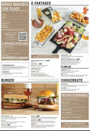 Menu 3 Brasseurs - A partager, planches et burgers,..