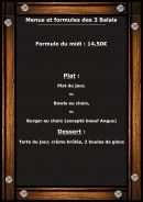 Menu Aux 3 Balais - formules