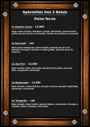 Menu Aux 3 Balais - pains farcis