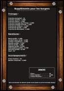 Menu Aux 3 Balais - supplements