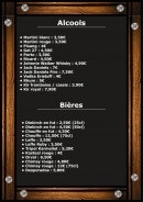 Menu Aux 3 Balais - alcools, bières