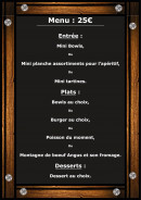 Menu Aux 3 Balais - menu 25€