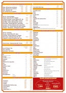 Menu Central Park - Vins, bières, champagnes,....