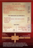 Menu Efes - Les boissons et vins