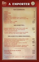 Menu Efes - Les plats à emporter