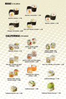 Carte et menu de L'Art du Sushi à Charleville Mezieres — Les makis et California