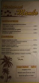 Menu Mambo - Les entrées, les tapas,....