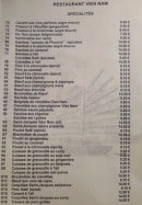 Carte et menu de Vien Nam à Charleville Mezieres — Les spécialités