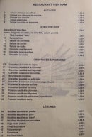 Carte et menu de Vien Nam à Charleville Mezieres — Les potages, les hors d’œuvres,....