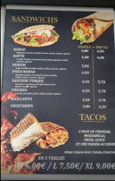 Menu Istanbul kebab - Sandwiches et tacos