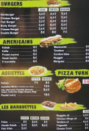 Menu La Grillade de Turenne - Les burgers, assiettes et americains, ...